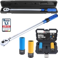 DREHMOMENTSCHLÜSSEL 1/2" 60-330 Nm DREHMOMENT SCHLÜSSEL SCHONEINSÄTZE 17-19 mm