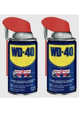 WD-40 ~ 2pack Multi Purpose Lubricant W/ Smart Straw - Spray Two Ways 8 Oz 