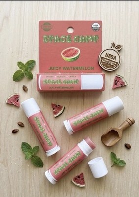 Lot Of 3 Space Camp Jumbo Lip Balm Juicy Watermelon Flavored Organic Exclusive