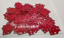 Gilbert Erector Set MV Part Red Painted Steel Flat Car Truck Lot of 50
