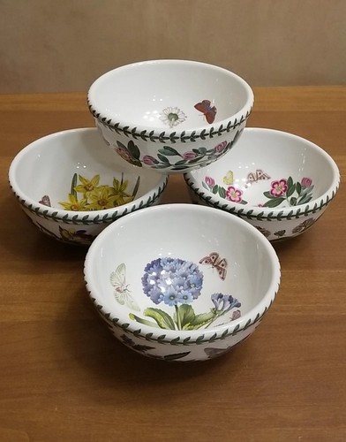 Portmeirion The Botanic Garden 5,5" Salat/Dessert/Obstschalen Vintage 4er Set