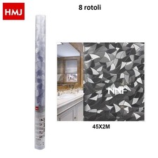 Set 8 Rotolo Pellicola Finestre Decorativa 2D 45x200cm Adesiva Vetro 29959 hmj