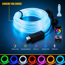 Led Car Interior Ambient Light Kit Rgb Neon Strip App Control Music Sync Glow