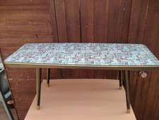 Vintage Scandinavian Retro Formica Mosaic Coffee Table Mid Century 3 foot