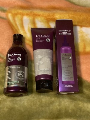 Dr. Groot 3-Step Haircare Bundle, Shampoo, Conditioner, Scalp Exfo. Detox Water