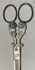 Antique W. H. Morley & Sons Ornate Dressmakers Scissors Germany Marked - AS IS
