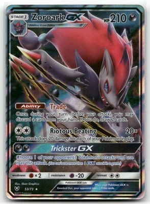 Zoroark GX 53/73 Holo Shining Legends GX Rare Near Mint