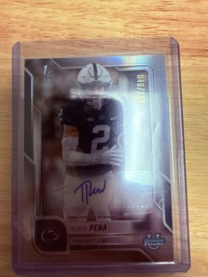 Trebor Pena 2025 Bowman Chrome /299 Refractor 1st Prospect Autograph Penn State
