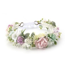 Toddler Flower Crown for Girls 1st Birthday Party Headpieces Pink Purple Baby...