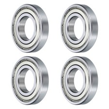 4 Pcs 16004-2Z Deep Groove Ball Bearing, 20x42x8 mm Double Sealed Bearing P0 Z3