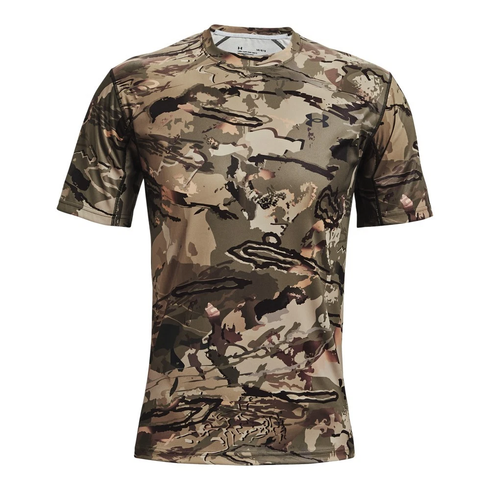 UA Iso-Chill Brush Line Short Sleeve Shirt - UA Forest All Season Camo - Medium