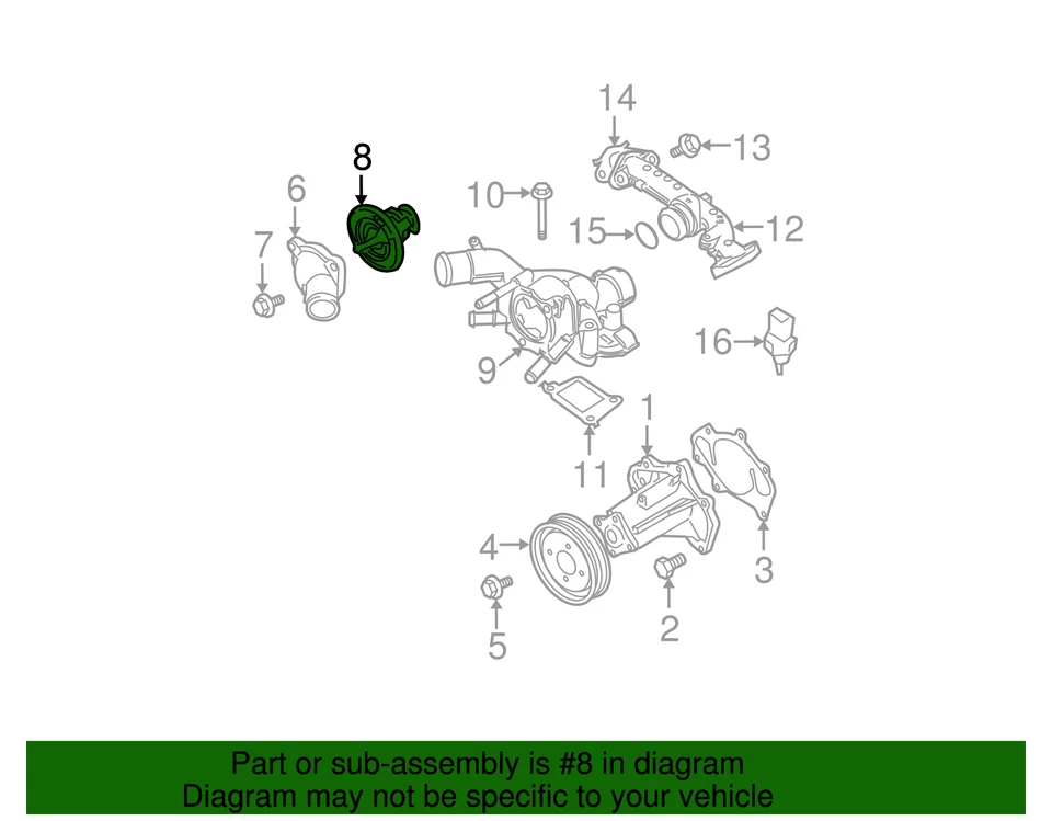 Termostato refrigerante motor Nissan original 21200-1LA1A Foto 3 de 3