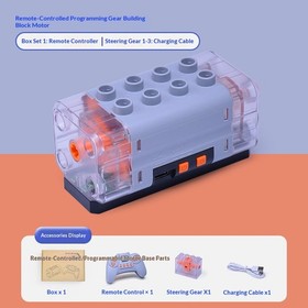 Mechanical Gear Motor Set Compatible with Lego 9656, Remote Control Power Parts