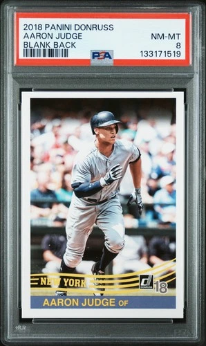 2018 Panini Donruss Aaron Judge Blank Back PSA 8