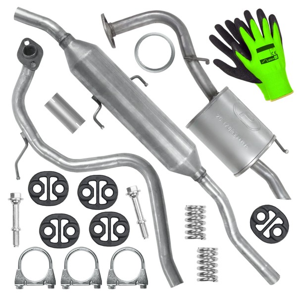 SchalldäMpferset Auspuff FüR Toyota Yaris 2 II XP9 FließHeck 1.3 (2006-12/2011)-image