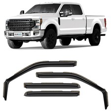 F250 F350 F450 F550 Super Duty 2017 2022 Dark Smoke Window Deflectors Kits