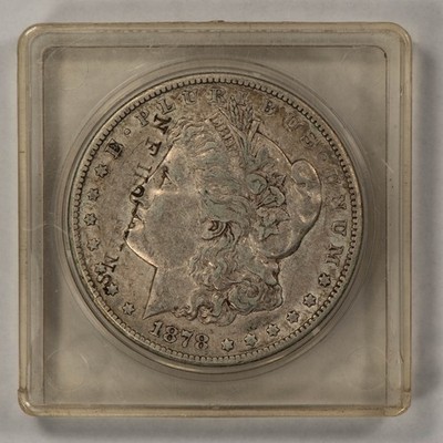 1878-CC $1 Morgan Dollar - NF Hopkins Counterstamped - XF Key Date - B5007