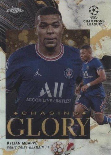 2021-22 Topps Chrome UEFA Champions League Refractor Kylian Mbappe
