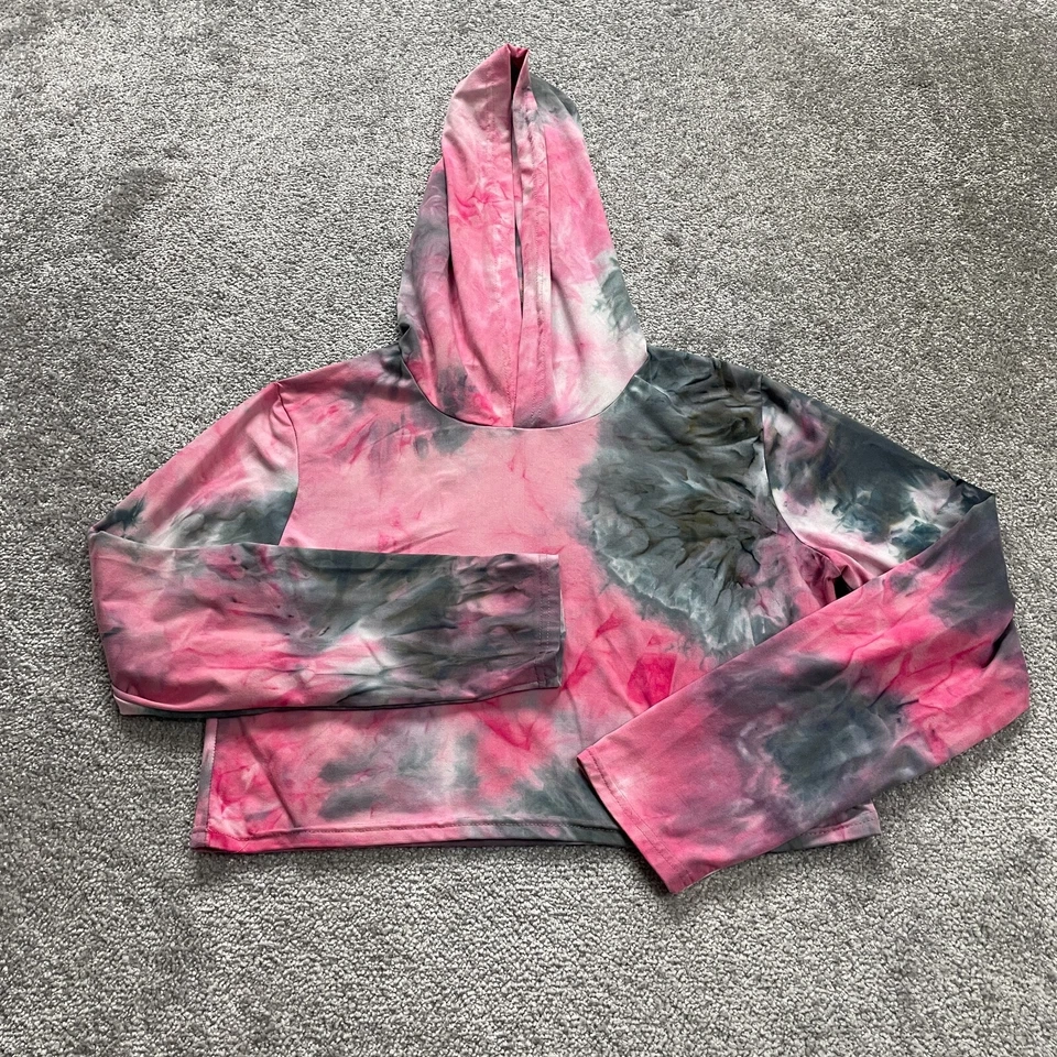 Unbranded 2 Piece Lounge Set Sweatpants Cropped Hoodie Jacket Juniors XL Tie Dye - Image 2 of 4