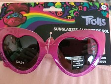 TROLLS PRINCESS POPPY DREAMWORKS Girls 100 UV Shatter Resistant Sunglasses NWT