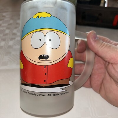 S.g.6)  South Park Cartmann Bierglas Bierkrug 14,5 cm satiniert Sammler Glas TV