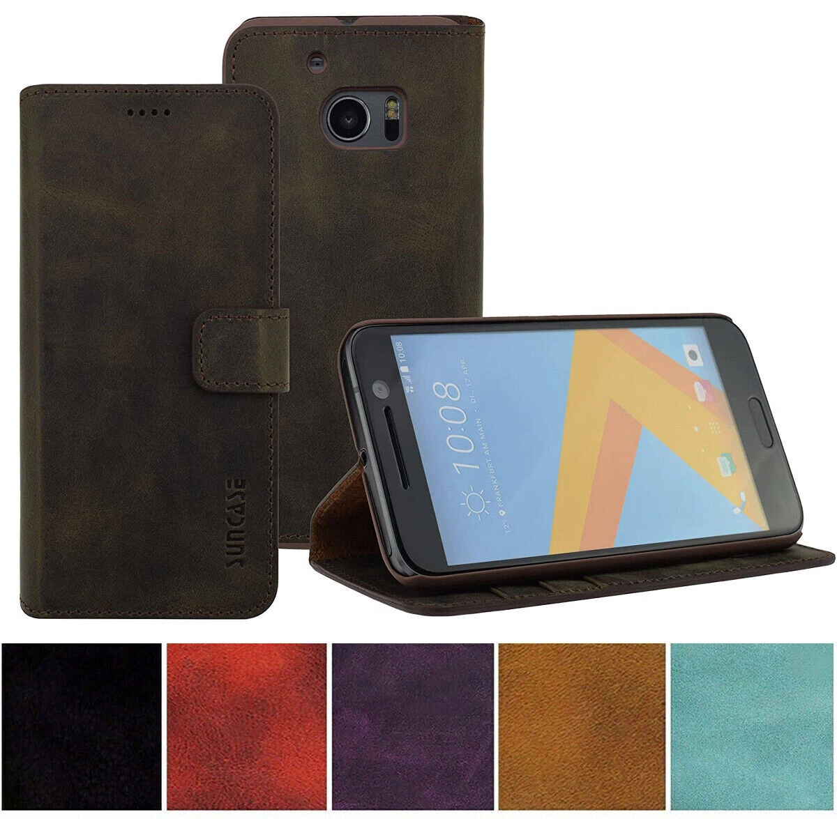 Copertura di cuoio artificiale Huawei G8 - Bookstyle + pellicola protettiva Copertura di cuoio artificiale Huawei G8 - Bookstyle + pellicola protettiva