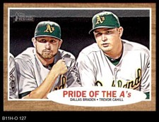 2011 Topps Heritage #127 Dallas Braden Pride of the A's Athletics 8 - NM/MT