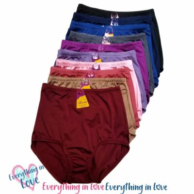 4 8 Pack Plus Women High Waist Light Tummy Control Full Coverage Smooth Brief 
