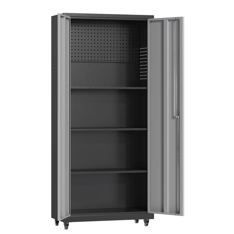 Juego de gabinetes de garaje de metal conjunto de taller gabinetes de garaje sistema de almacenamiento cajas de herramientas Foto 4 de 4