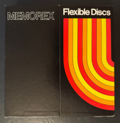 Memorex Flexible Discs - 10 Stück in Original Packung mit Aufklebern! Selten!