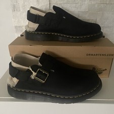 Dr. Martens Jorge II Size 12 Black Leather Strappy Clogs
