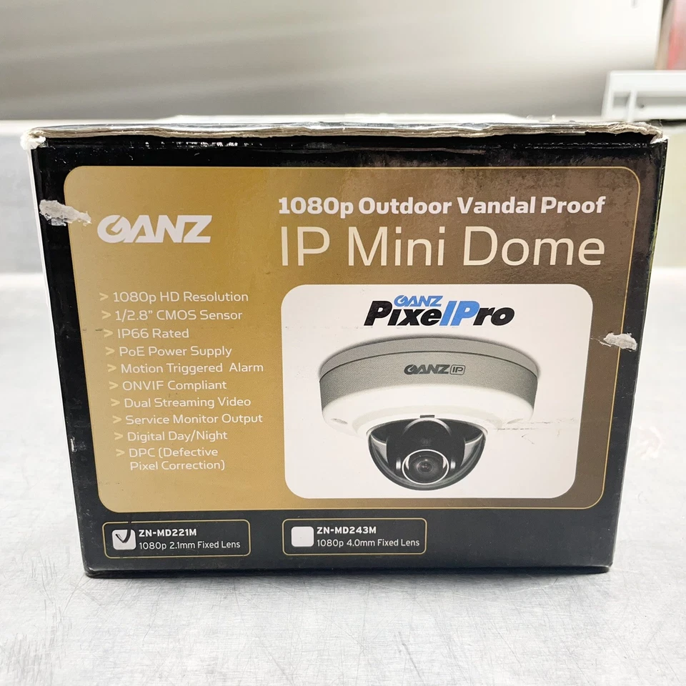 Ganz PixelPro ZN-MD221M 1080p Outdoor Vandal Proof  IP Mini Dome Camera - Image 2 of 4