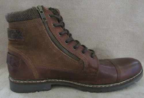 STEVE MADDEN Welcome Leather & Suede Cap Toe Lace Up Shoes Boots US 10.5 M NWOB - Picture 3 of 8