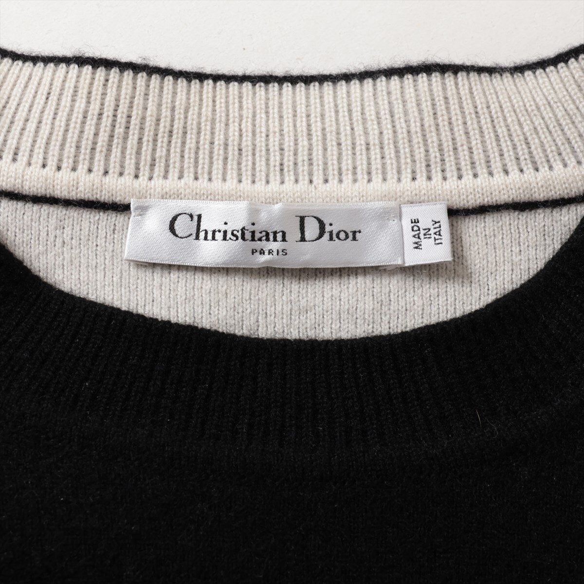 Christian Dior Cashmere x nylon Sweater I38 Ladies' Black J Christian Dior Cashmere x nylon Sweater I38 Ladies' Black J