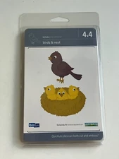 NEW! QuicKutz Dies 2009 EXCLUSIVE Birds & Nest 4x4 Die Brown Yellow Birds