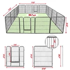16 Panels Dog Fence Puppy Pen Outdoor Pet Playpen Portable Dog Kennel Indoor