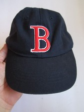 BOSTON ADJUSTABLE BASEBALL HAT CAP, KIDS YOUTH, NAVY BLUE, 100 COTTON, EXC. 