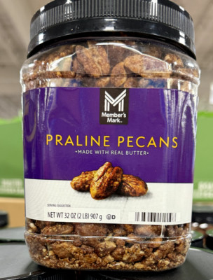 Member's Mark Praline Pecans Real Sweet Butter 32 oz Pantry Jar RARE Fresh 9/26
