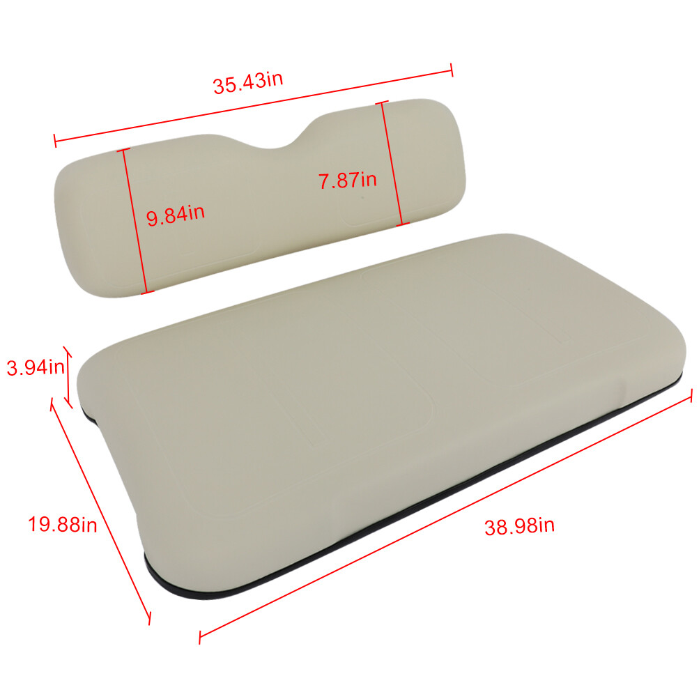 Golf Cart Front Cushion Set White Fits EZGO TXT NEW