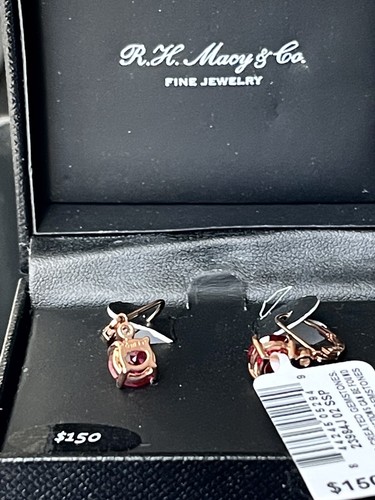 Lab-Created Sapphire (2-7/8 ctw)) & White Sapphire Earrings in SS RUBY NWT$150 - Picture 15 of 17