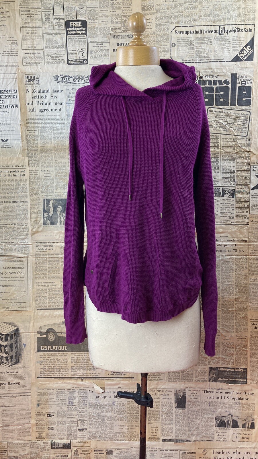 Ralph Lauren Womens Pink knitted Hoodie Jumper Sweater Size Medium M eBay