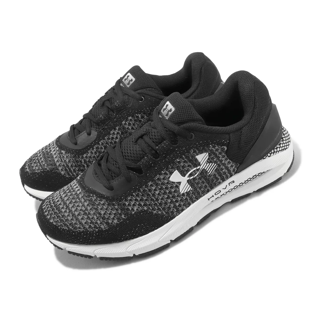Under Armour UA HOVR Intake 6 Black White Men Running Shoes