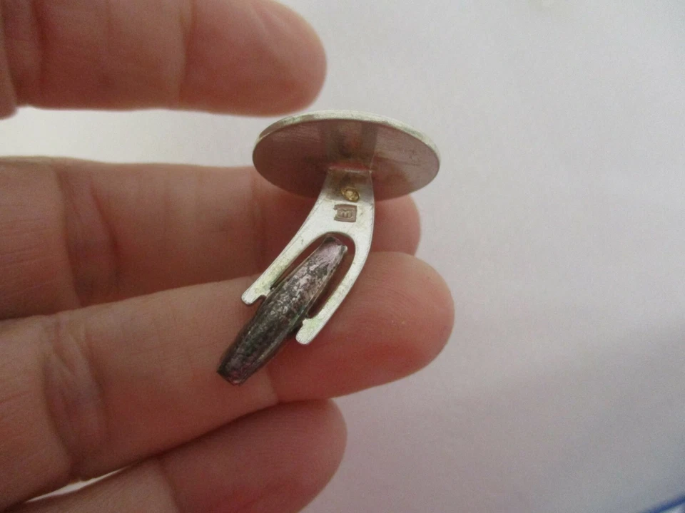 SIGNED RYTOSZTUKA POZNAN STERLING SILVER CUFFLINKS with WARRIOR BIRD SYMBOL - Image 4 of 4