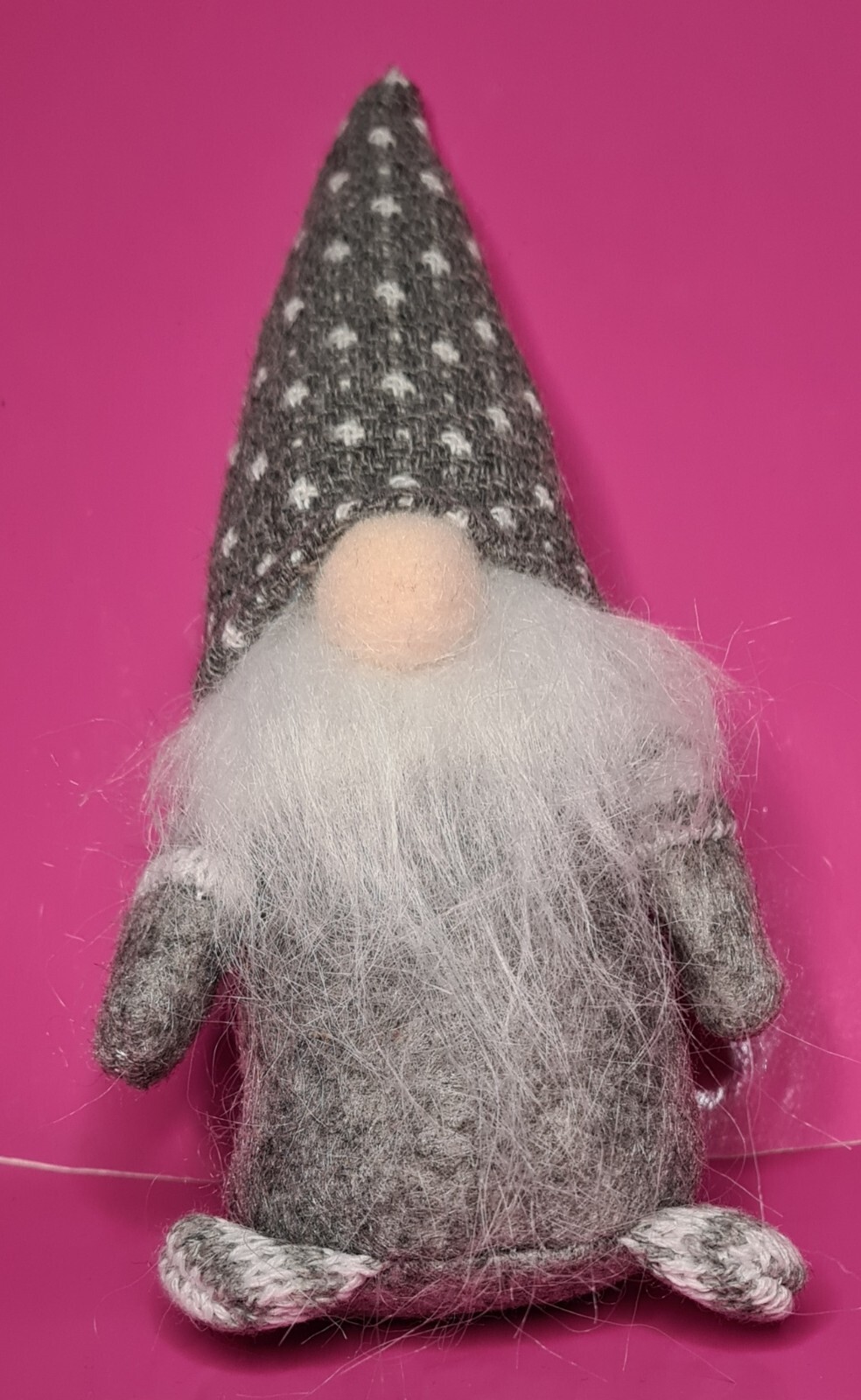Christmas Gonk Grey Decoration Heaven Sends Amazing Standing Novelty Gift 17cm