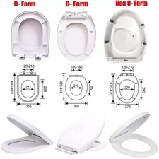 Luxury Toilet Seat Heavy Duty White Soft Close Top Quick Release Hinges 3 Type