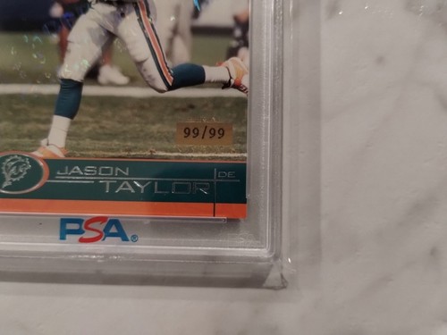 Maglia 2001 Pacific Jason Taylor Hobby LTD PSA 10 99/99 #99 HOF  - Foto 3 di 7