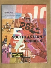 SOUTHEASTERN NICHOLLS STATE COLLEGE FOOTBALL PROGRAM - 1973 - EX