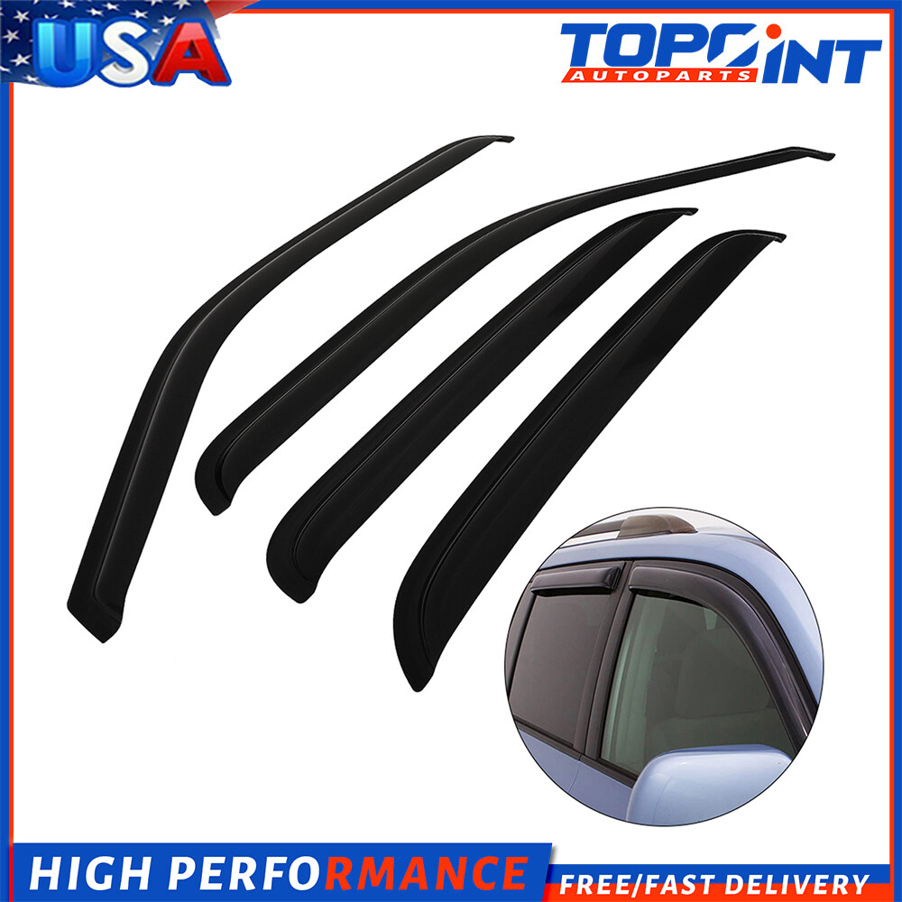 Dark Black Side Wind Deflectors Window Visors 4p For 00-06 Yukon/Tahoe/Escalade