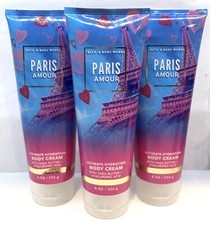 BATH  BODY WORKS PARIS AMOUR BODY CREAM 8 OZ LOT OF 3 PCS 