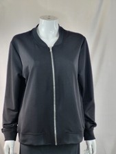 Esmara Black Evening Casual Jacket Size Large 18/20 Full Zip Polyester